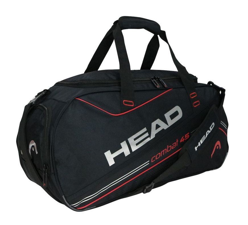 Bolso Deportivo New Combat 45 Negro Rojo Head-0
