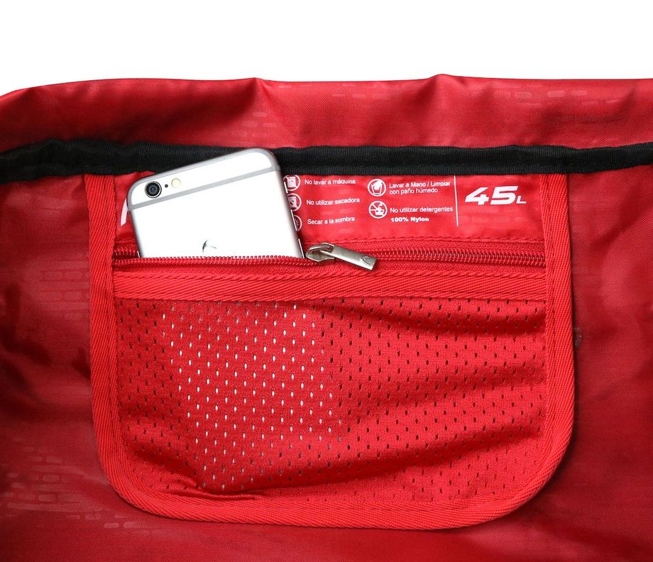 Bolso Deportivo New Combat 45 Negro Rojo Head-3