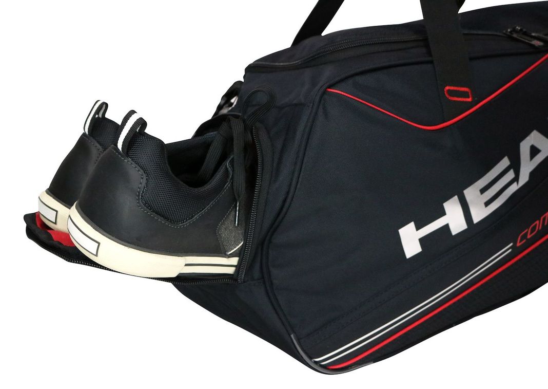 Bolso Deportivo New Combat 45 Negro Rojo Head-4