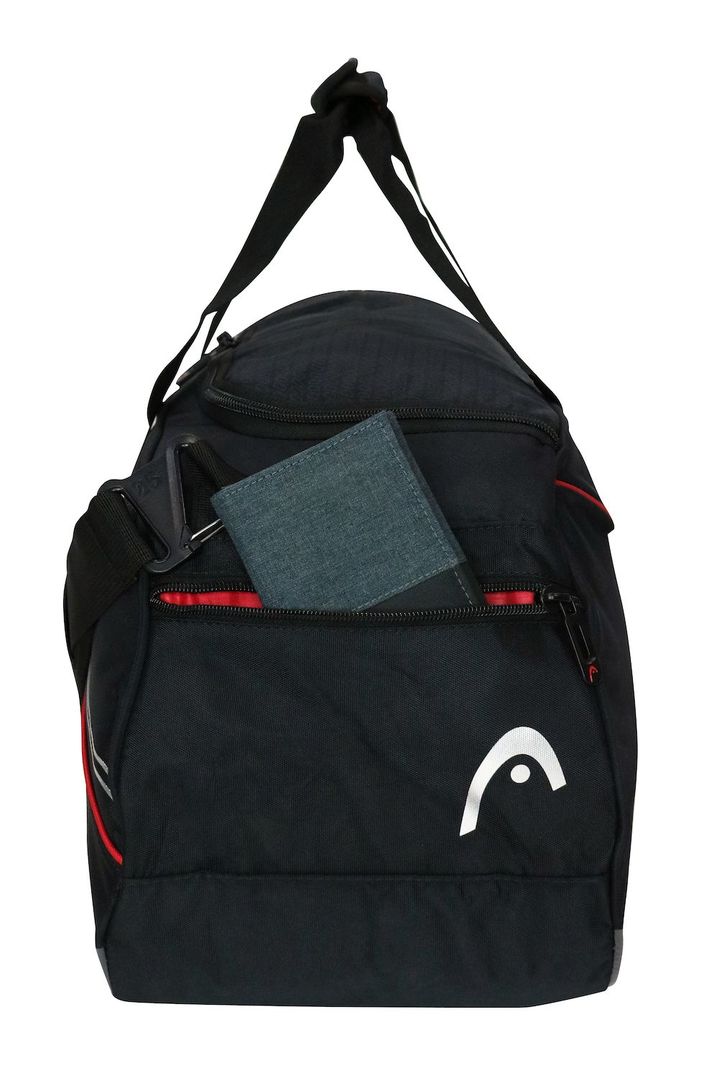 Bolso Deportivo New Combat 45 Negro Rojo Head-5