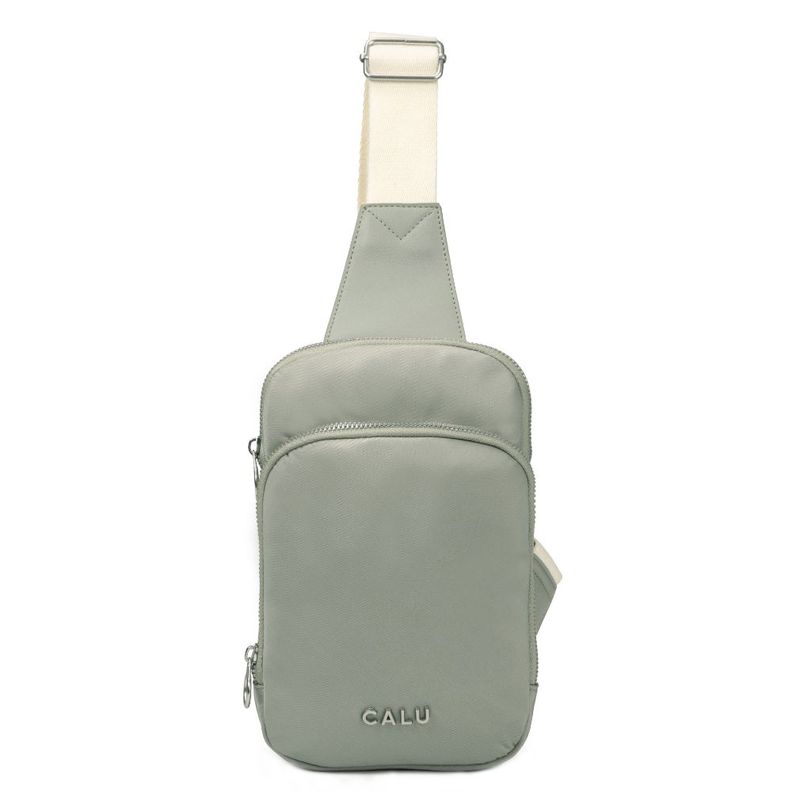 Crossbody Ligero Cloe Microfibra Dusty Verde Calu-1