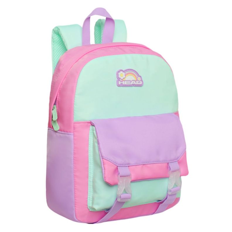 Mochila Infantil Niña Sweet Color Block Rosado Head-0