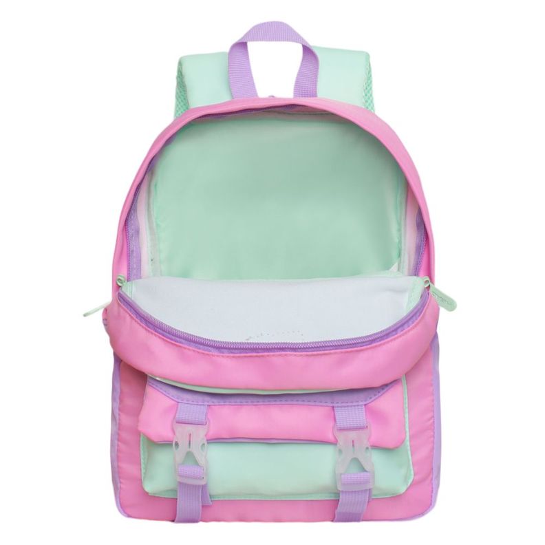 Mochila Infantil Niña Sweet Color Block Rosado Head-2