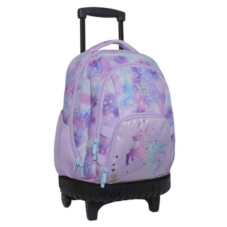 Mochila Ruedas Infantil New Kodiac Pegaso Cosmo Lila Head-0