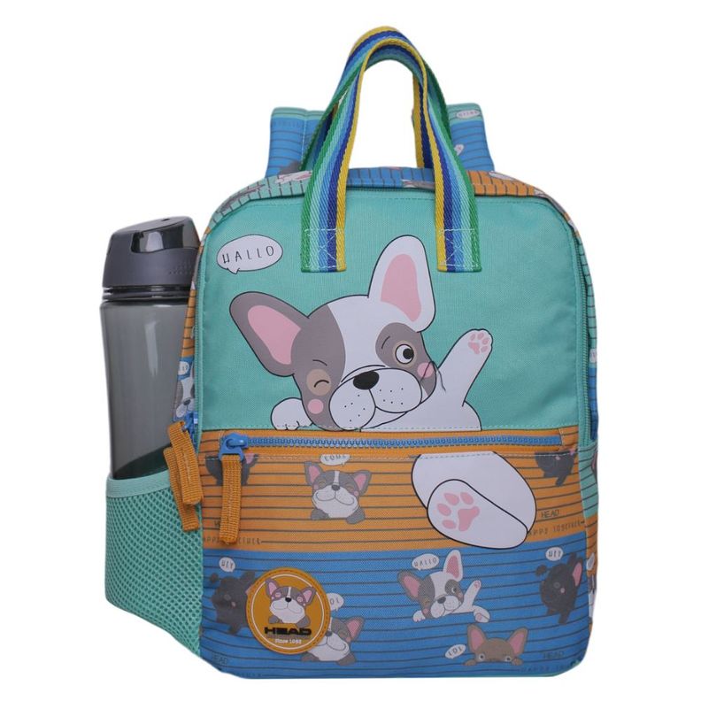 Mochila Fashion Infantil Pepa Bulldog Celeste Head-1