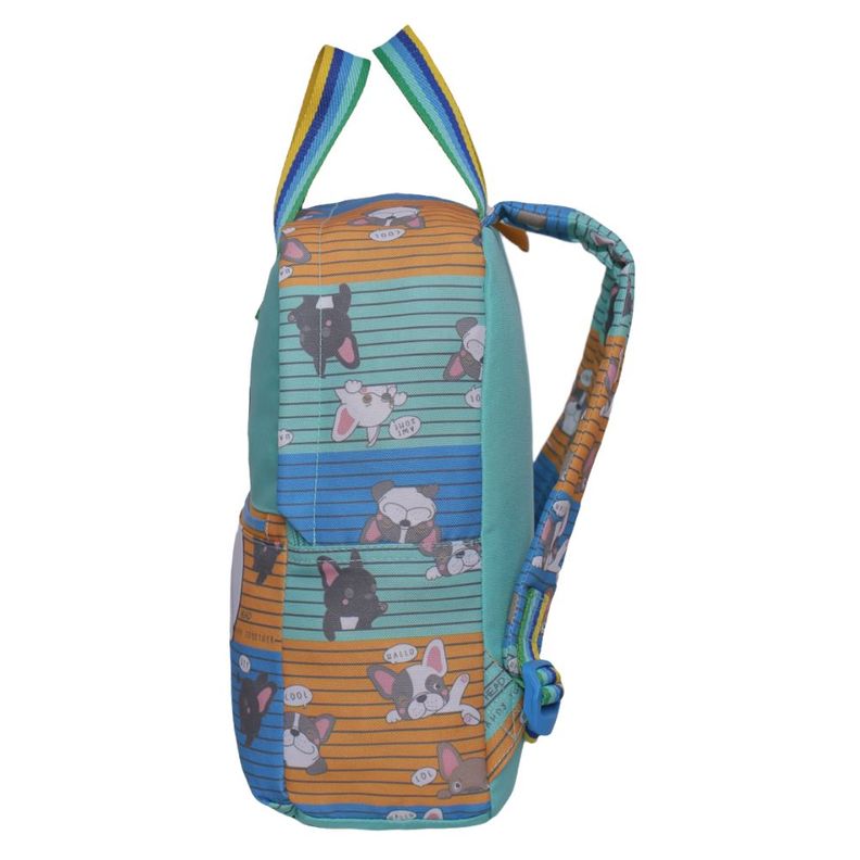 Mochila Fashion Infantil Pepa Bulldog Celeste Head-3