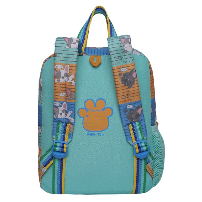 Mochila Fashion Infantil Pepa Bulldog Celeste Head-4