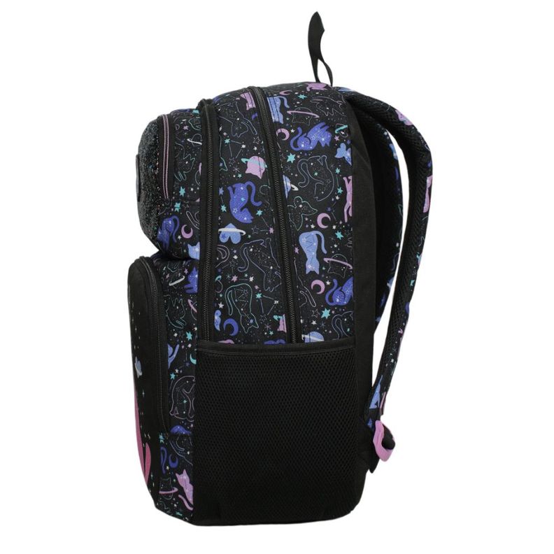 Mochila Infantil Niña Fantasy Space Cat Negro Head-3
