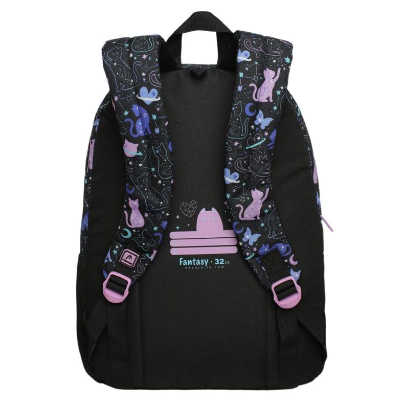 Mochila Infantil Niña Fantasy Space Cat Negro Head-4