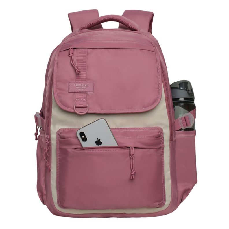 Mochila Mujer Qashqai Color Block Malva Head-1