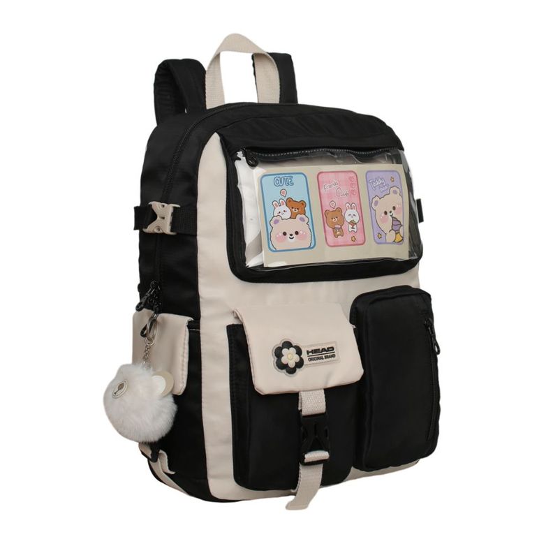 Mochila Mujer Kawaii Fusion Color Block Negro Head-0