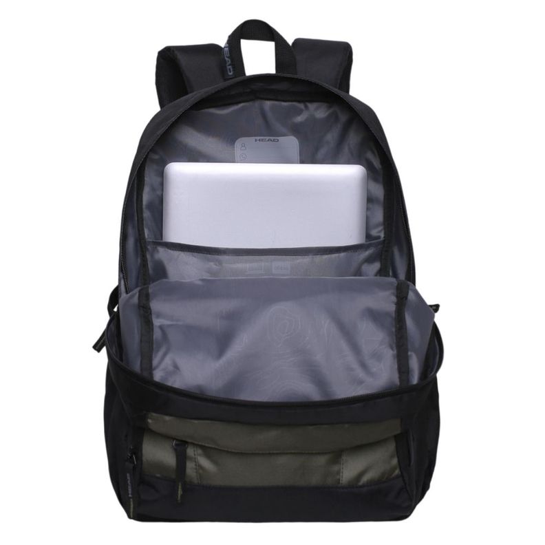 Mochila Notebook Daytona Negro Verde Head-2