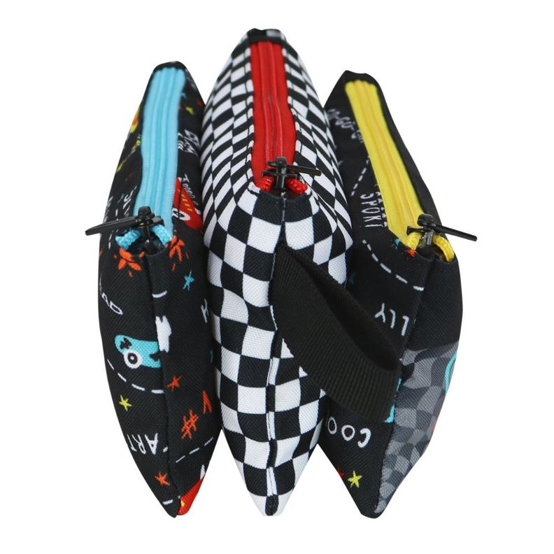 Estuche Escolar Celerio Race Car Negro Head-3