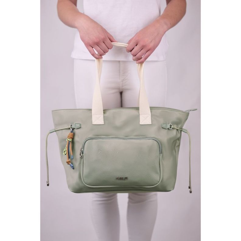 Cartera Tote Amplia Ginger Dusty Verde Calu-5