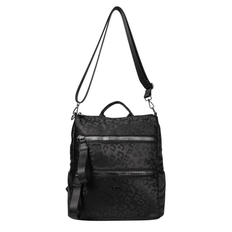 Mochila Cartera Belen Leopardo Negro Calu-2