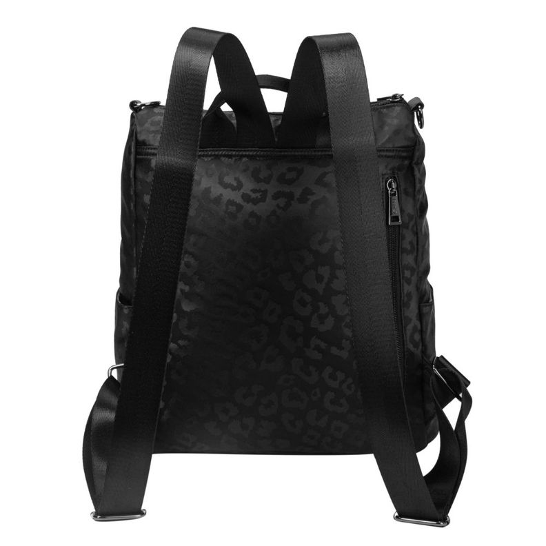 Mochila Cartera Belen Leopardo Negro Calu-5