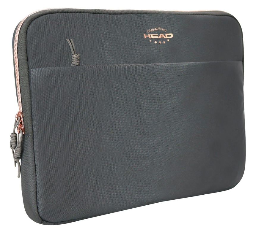 Funda Laptop Zip 14" Gris Rose Gold Head-0