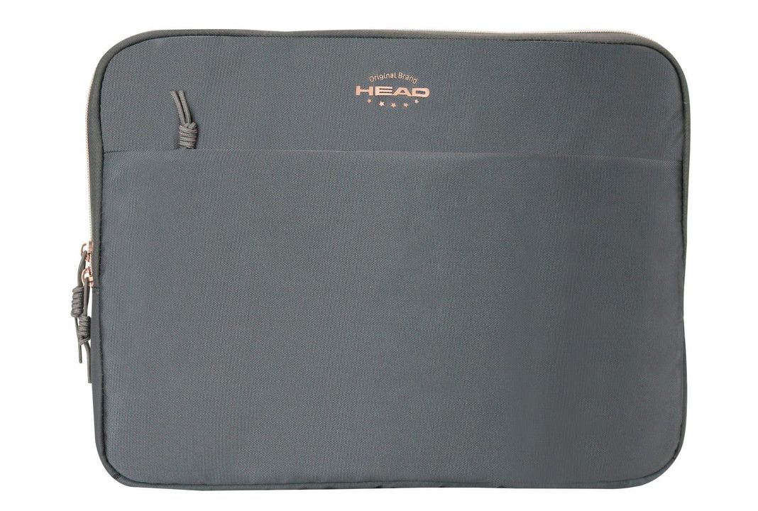 Funda Laptop Zip 14" Gris Rose Gold Head-1