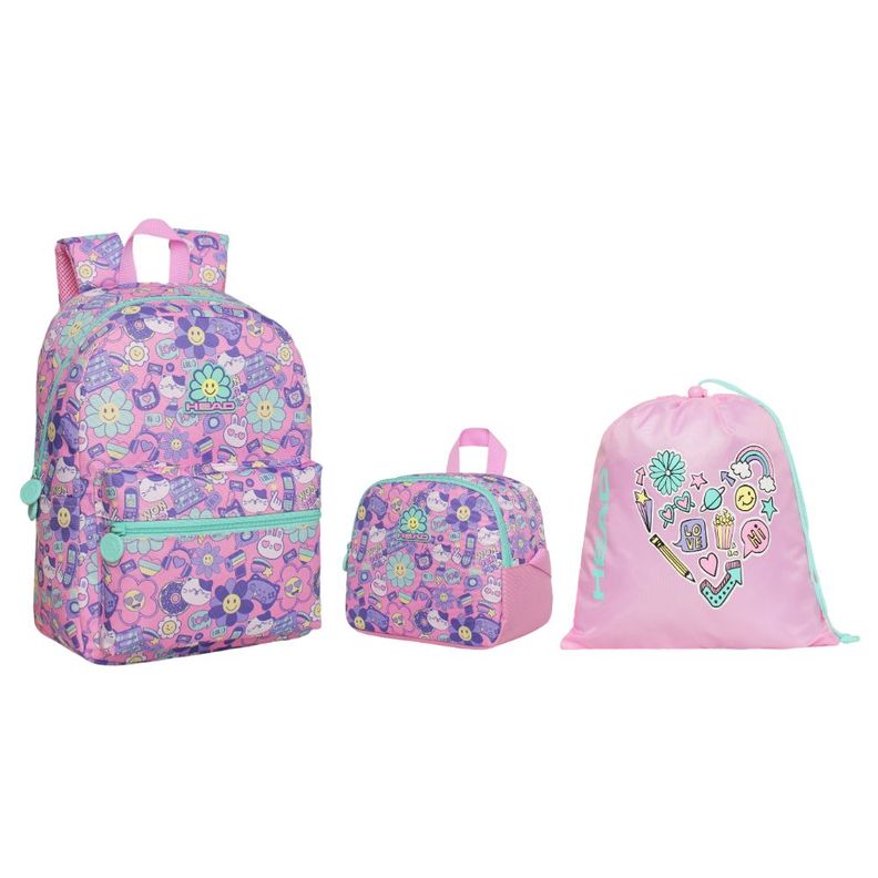 Pack Kids Escolar Mujer Emoticones Rosado Head-0
