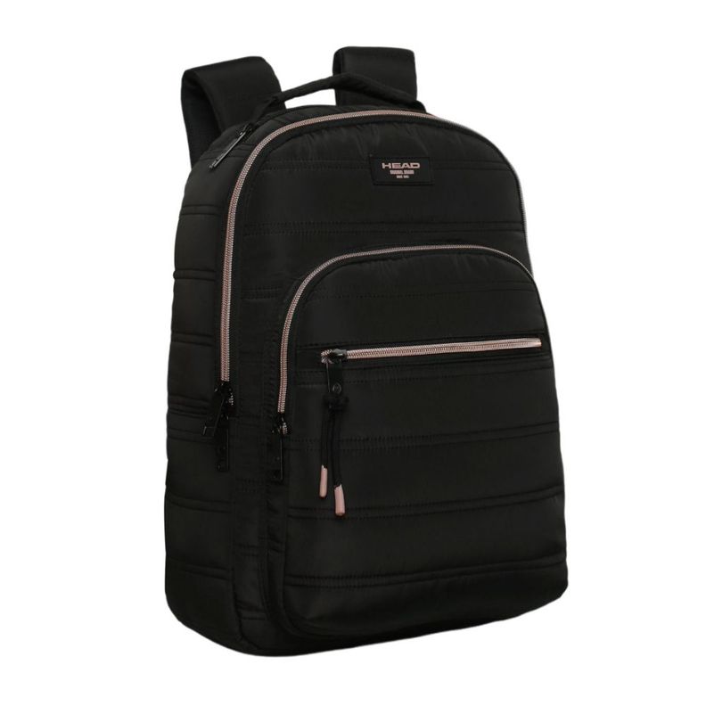 Mochila Mujer Impreza Negro Rose Gold Head-0