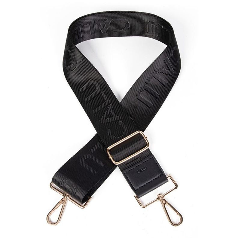 Correa Strap Cartera Fresno Negro Gold Calu-0