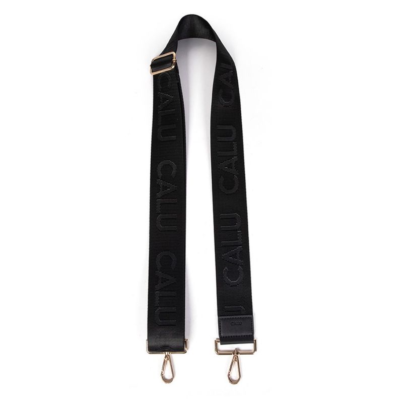 Correa Strap Cartera Fresno Negro Gold Calu-1
