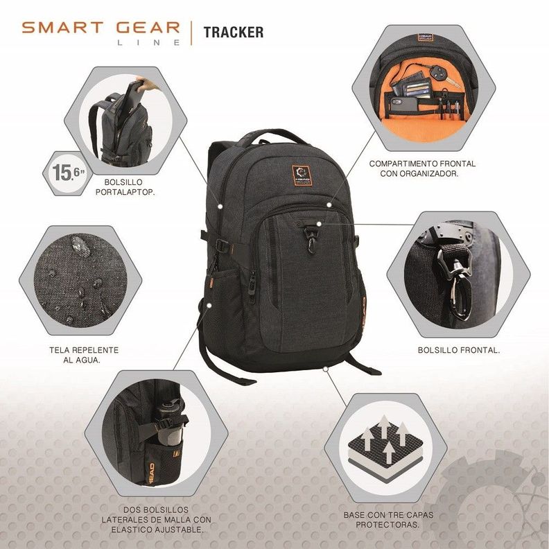Mochila Ejecutiva Tracker Azul Head-1