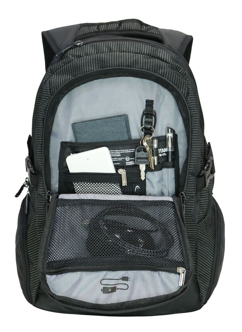 Mochila Porta Laptop Titan USB Twin Tone Head-2