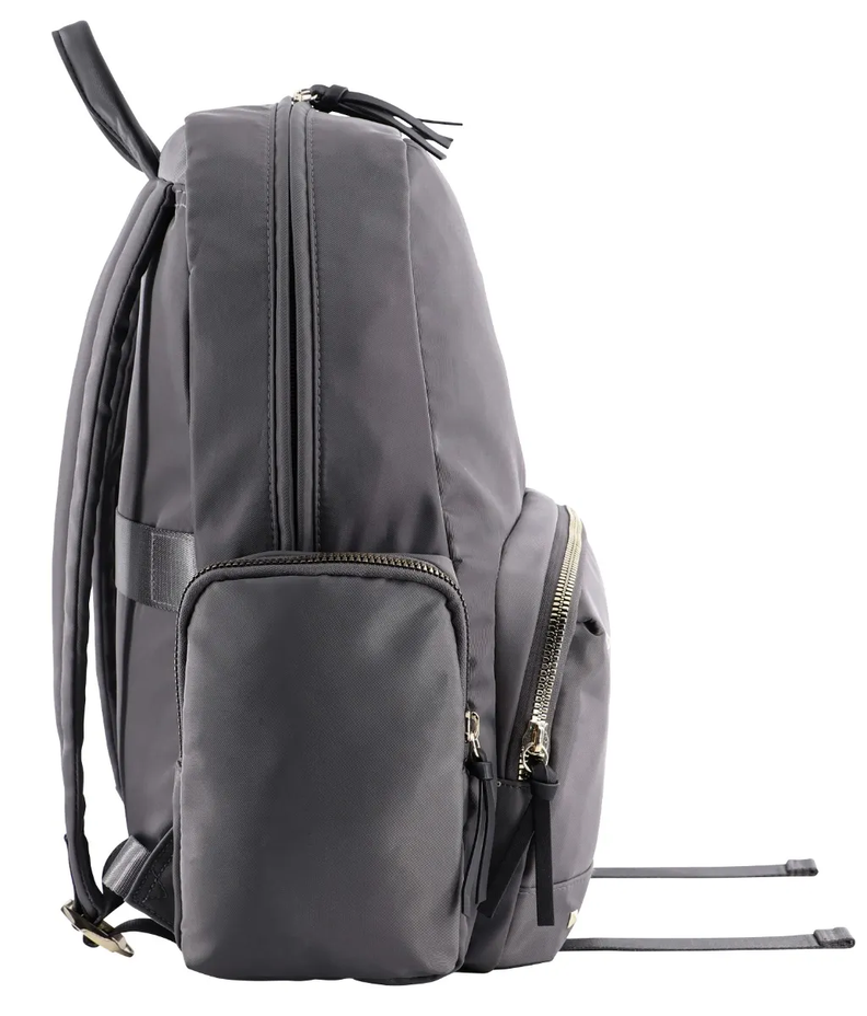 Mochila Gold Ejecutiva Tachas Gris Mujer Head-2