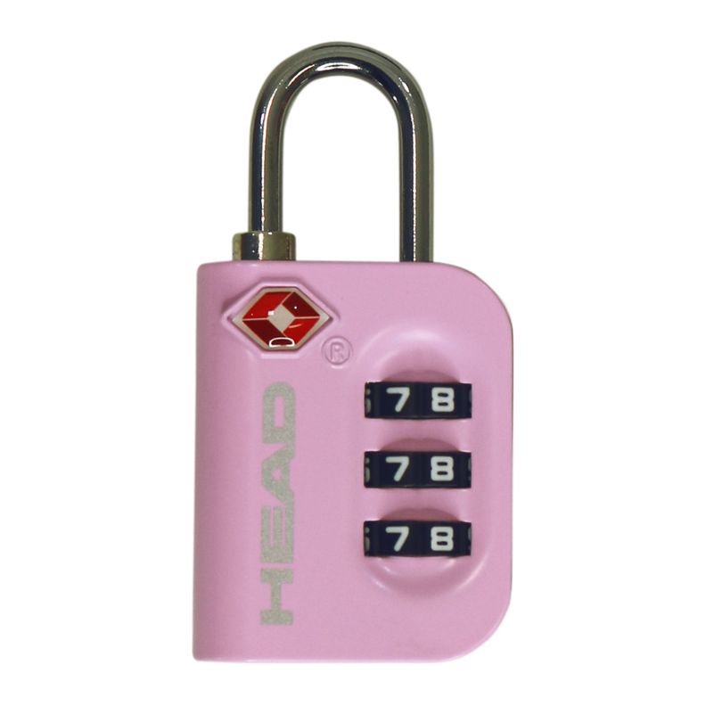 Candado con clave TSA Rosado Gum Head-0