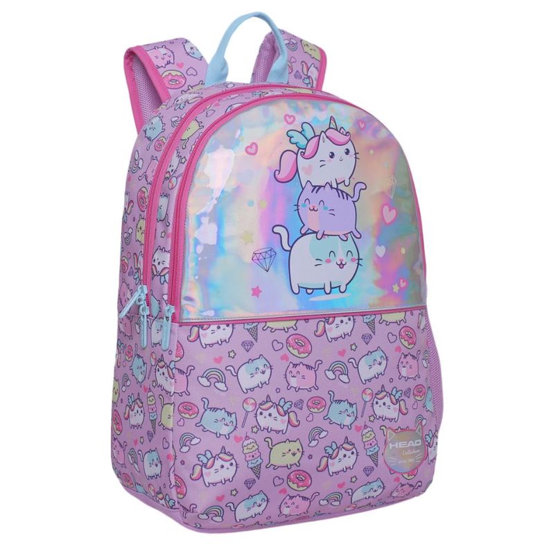 Mochila Infantil Sunny Kawai Cat Lila Head-0