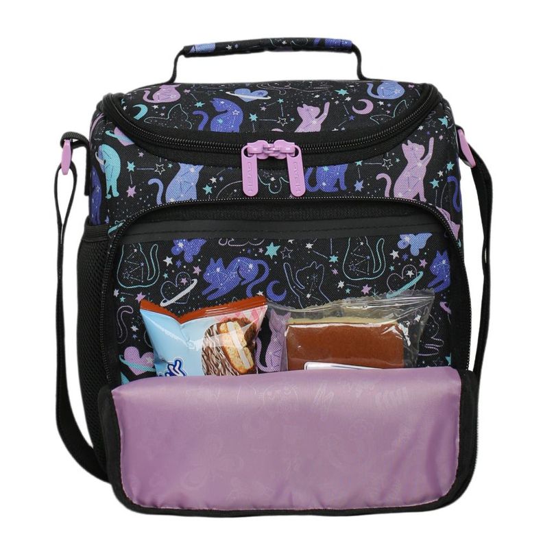 Lonchera Infantil Mujer Freeze Kids Space Cat Negro Head-2