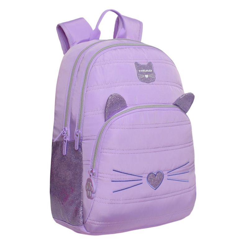 Mochila Infantil Niña Balloon Quilt Cat Lila Head-0