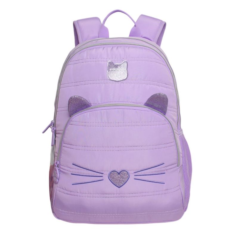 Mochila Infantil Niña Balloon Quilt Cat Lila Head-1