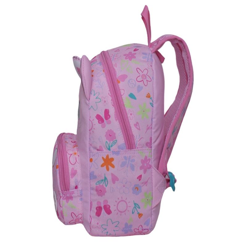 Mochila Infantil Pop Gatito Flower Rosado Head-2