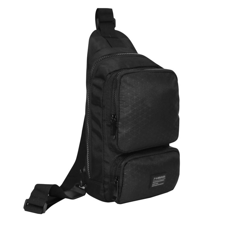 Mochila Crossbody Judo Rombos Negro Head-0
