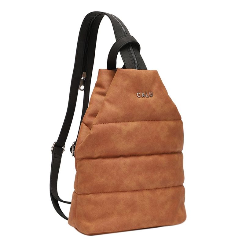 Mochila y Crossbody Amelie PU Camel Calu