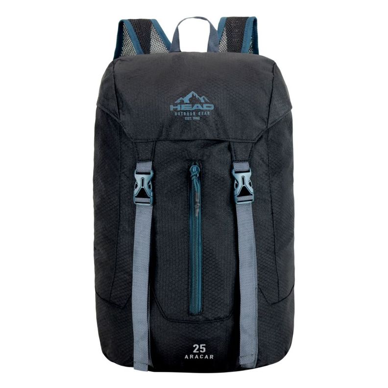 Mochila Outdoor Camping Aracar 25 Negro Petroleo Head-2