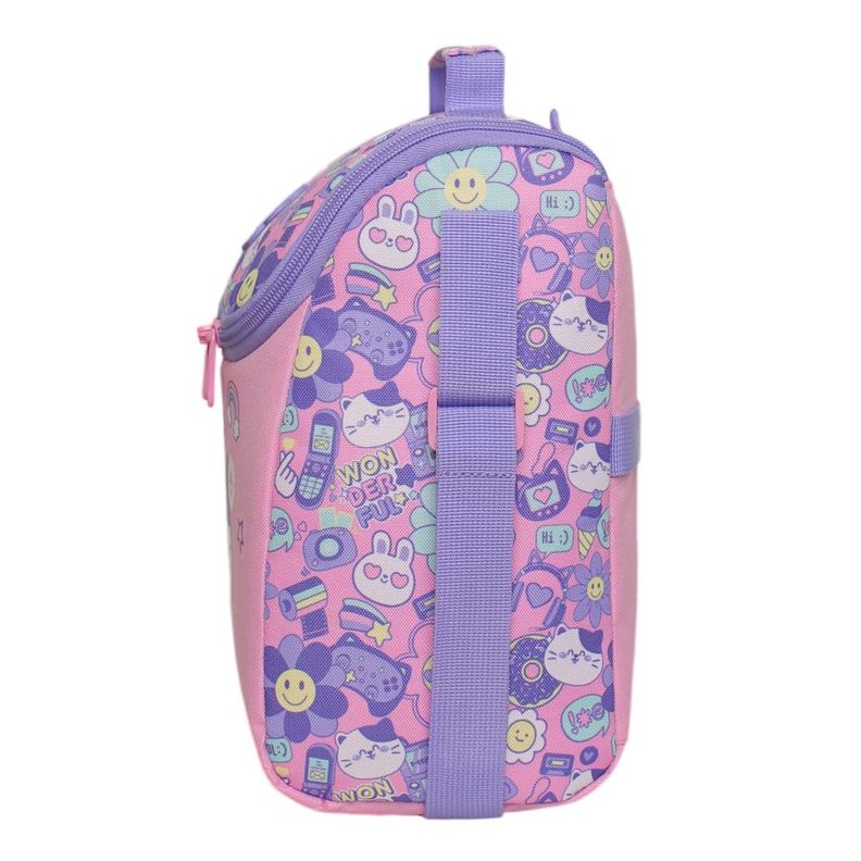 Lonchera Infantil Mujer Greenland Emoticones Rosado Head-3