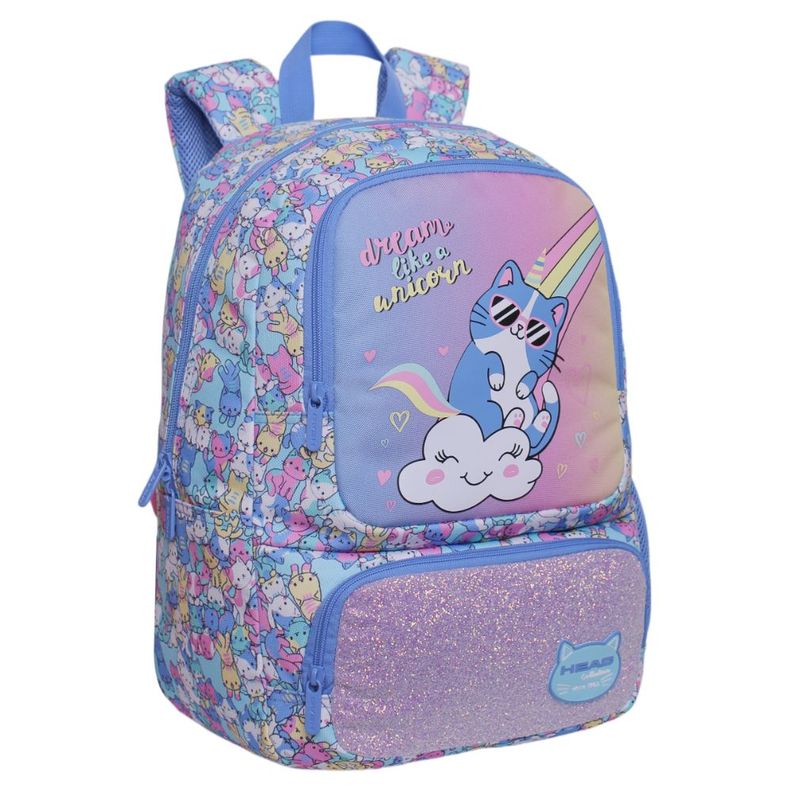 Mochila Infantil Niña Dance Cutie Cat Lavanda Head-0