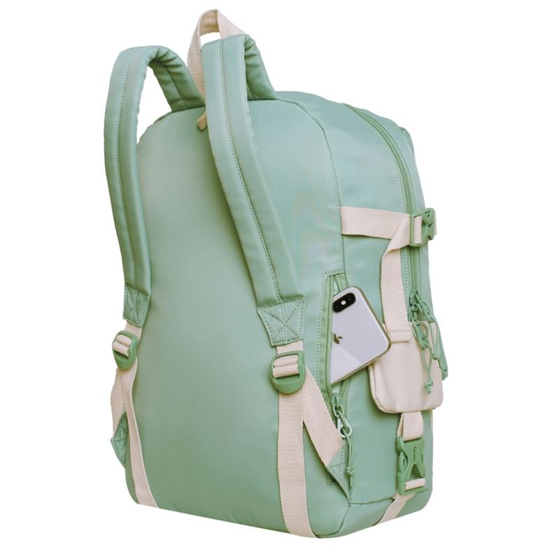 Mochila Mujer Escalede Color Block Menta Head-3