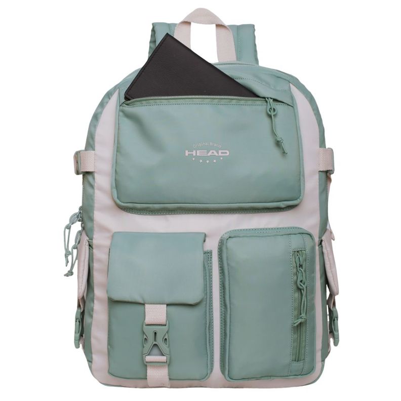 Mochila Mujer Escalede Color Block Menta Head-1