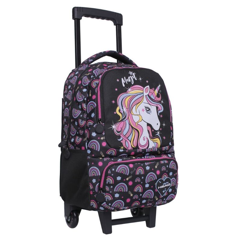 Pack Bakan Escolar Unicornio Arcoiris Negro Head-1