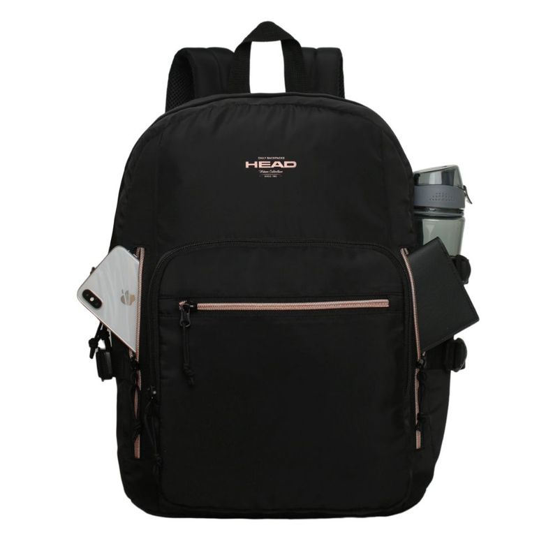 Mochila Mujer Kona Negro Rose Gold Head-1