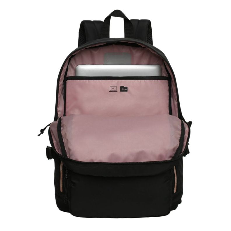 Mochila Mujer Kona Negro Rose Gold Head-2