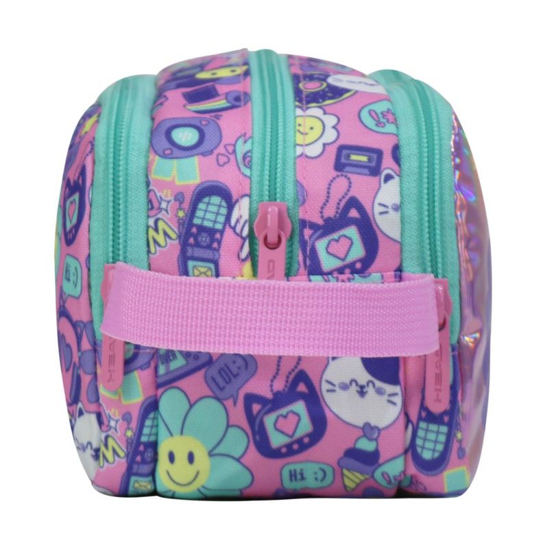 Estuche Infantil Mujer Atos Emoticones Rosado Head-4