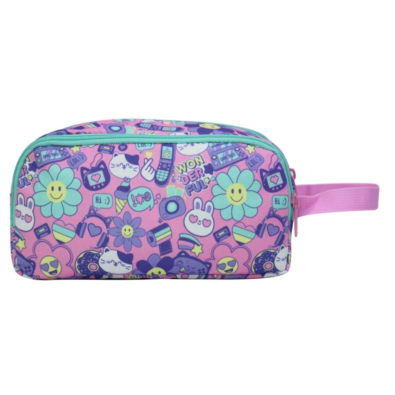Estuche Infantil Mujer Atos Emoticones Rosado Head-6