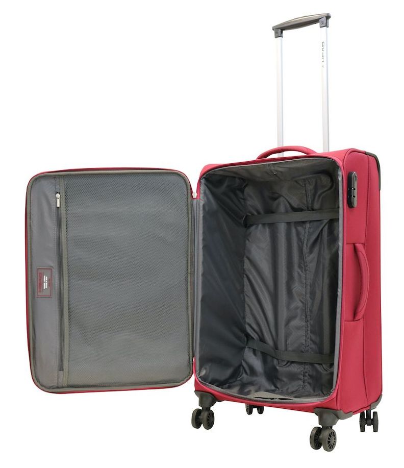Maleta Blanda Madrid M 8 Ruedas Rojo Head-2