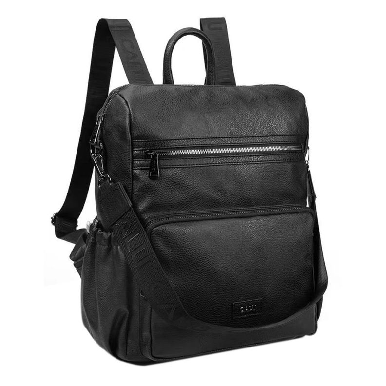 Mochila Cartera Mujer New Monstera Negro Calu-0