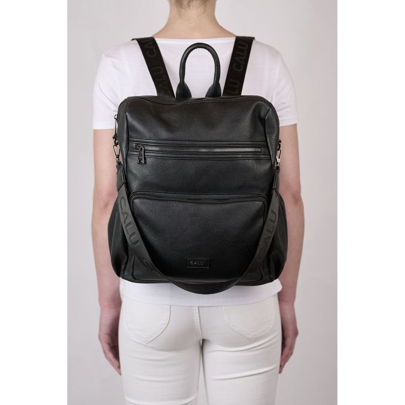 Mochila Cartera Mujer New Monstera Negro Calu-6